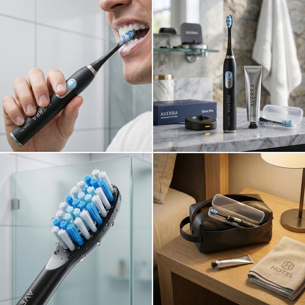 Averra Sonic Pro Electric Toothbrush – 40,000 VPM, 3 Modes, Ultra-Soft Charcoal Bristles & 2-Minute Smart Timer